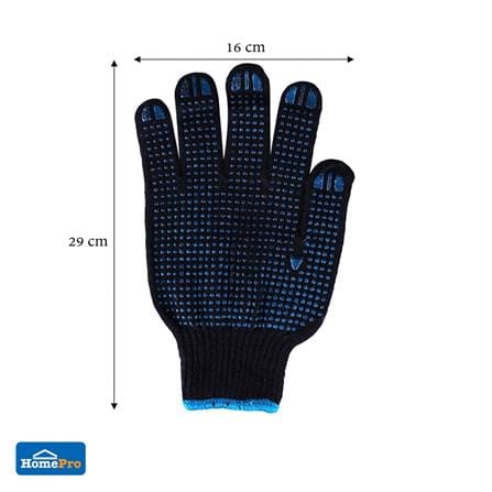 ถุงมือทอเสริมจุด PVC FITT LJ 17103 7 นิ้ว สีน้ำเงิน_6