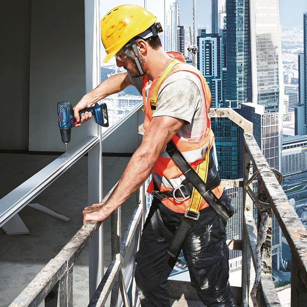สว่านกระแทกไร้สาย (พร้อมแบตเตอรี่) BOSCH GSB180-LI 1700RPM 18 โวลต์