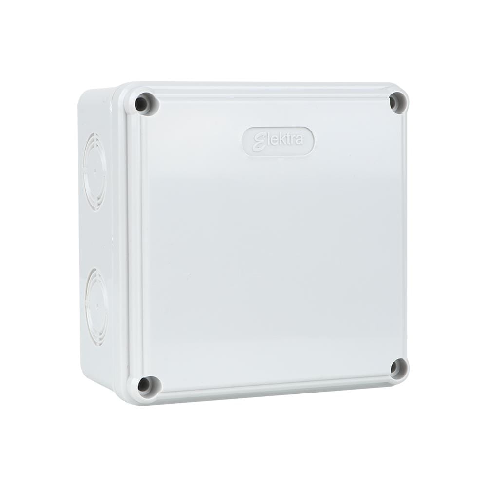 กล่องพลาสติกกันน้ำ ELECKTA 4x4 นิ้ว สีเทา