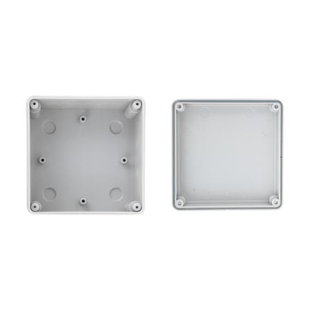 กล่องพลาสติกกันน้ำ ELECKTA 4x4 นิ้ว สีเทา_1