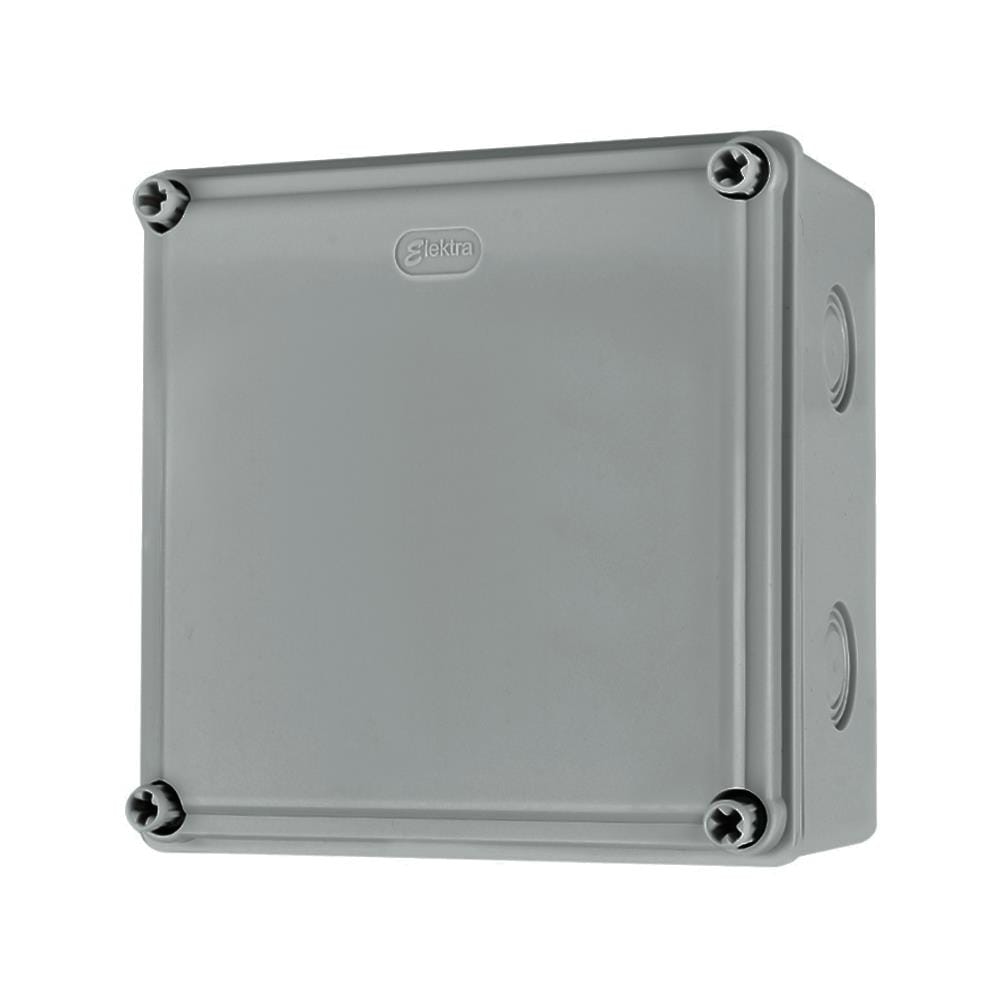 WATERPROOF PLASTIC JUNCTION BOX ELECKTA 6X6IN GREY
