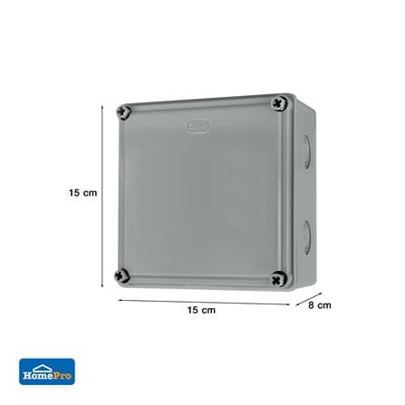WATERPROOF PLASTIC JUNCTION BOX ELECKTA 6X6IN GREY_3