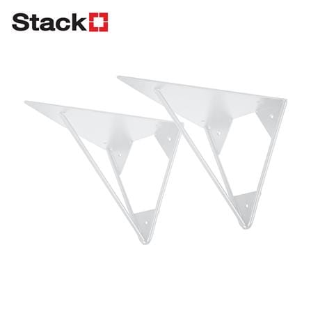 แขนรับชั้นเหล็ก STACKO สามเหลี่ยม 14.5x15x19 ซม. สีขาว_0