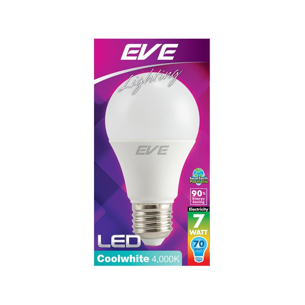 หลอด LED EVE ECO A60 7 วัตต์ COOLWHITE E27