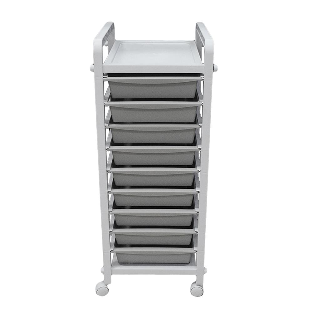 ชั้นลิ้นชักพลาสติก 9 ชั้น STACKO 33.5x40x89.5 ซม. สีเทา