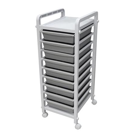 ชั้นลิ้นชักพลาสติก 9 ชั้น STACKO 33.5x40x89.5 ซม. สีเทา_0