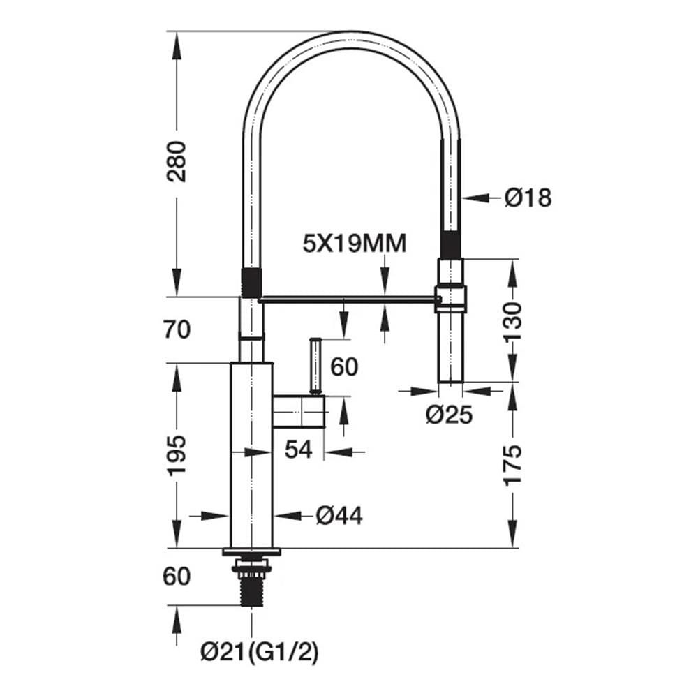 COUNTERTOP SINK FAUCET HAFELE 495.50.006
