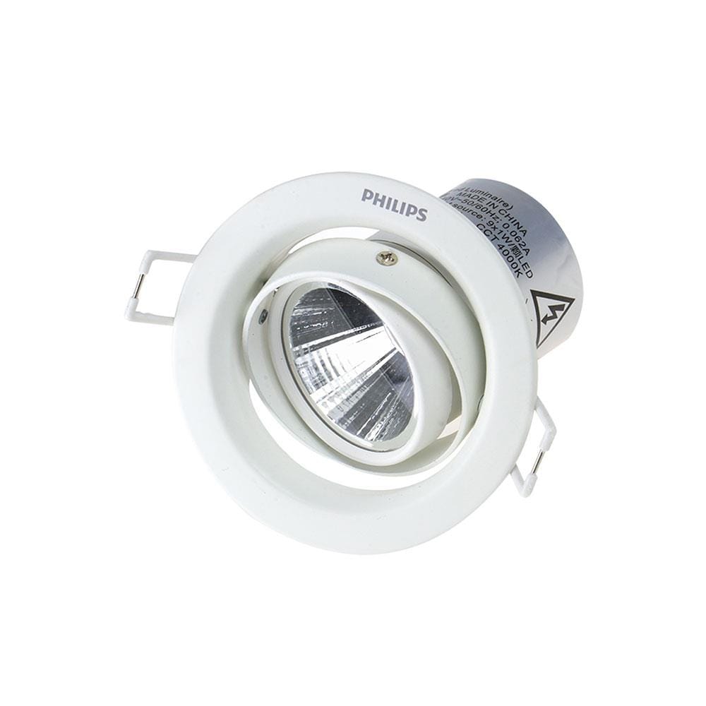 ดาวน์ไลท์ LED PHILIPS 59776 POMERON 4 นิ้ว 7 วัตต์ COOL WHITE สีขาว