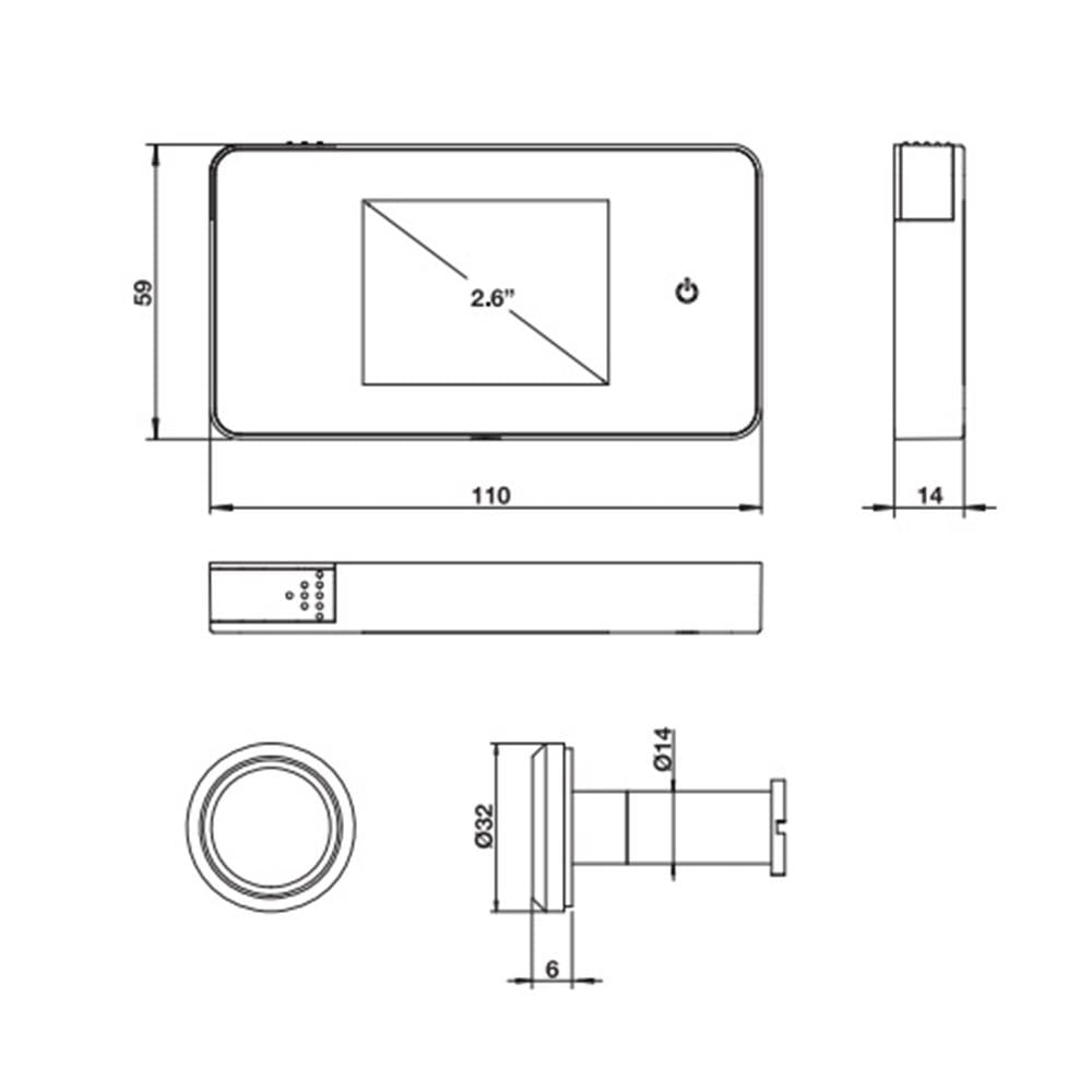 DIGITAL DOOR VIEWER HAFELE 489.70.433 BLACK