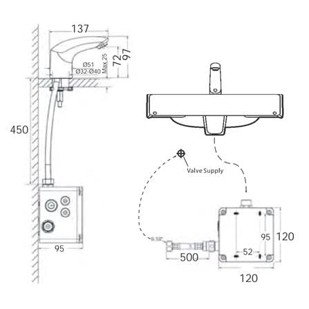 ก๊อกอ่างล้างหน้าอัตโนมัติ AMERICAN STANDARD A-8611-000-50_1