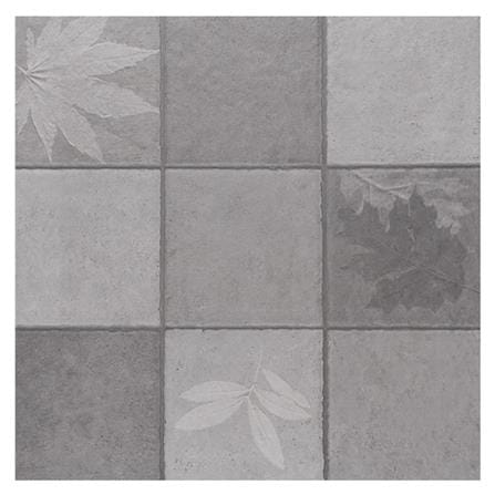 PORCELAIN FLOOR TILE 16x16IN COTTO THE LEAF GREY PM