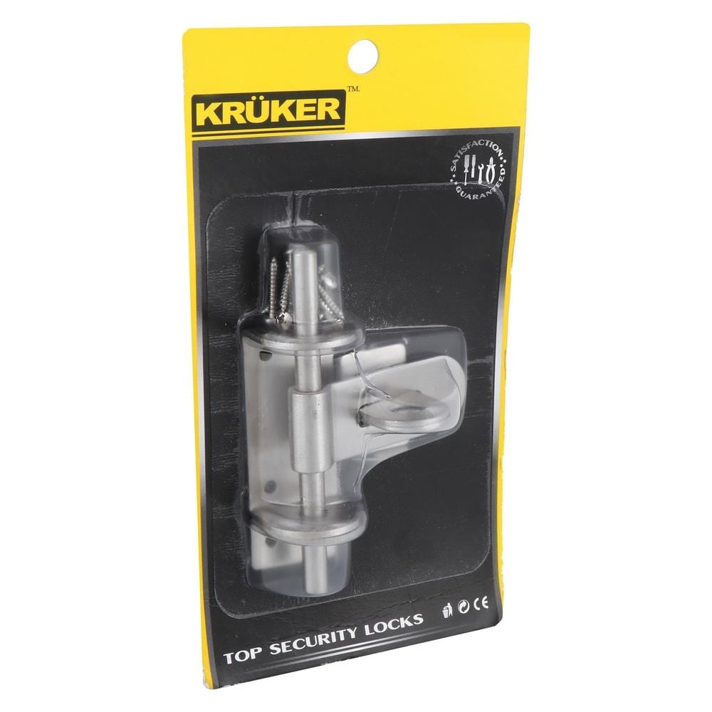 กลอนขวาง KRUKER 168 4 นิ้ว สีสเตนเลส