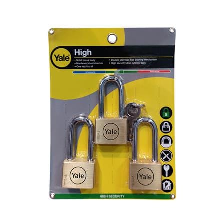 กุญแจคีย์อะไลท์ YALE BD45P3L- 45 มม. สีทองเหลือง (แพ็ก 3 ชิ้น)_1