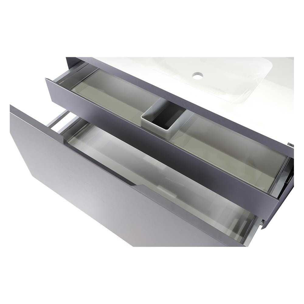 VANITY WASHBASIN WITH CABINET MOYA PU1002WH MATT GREY