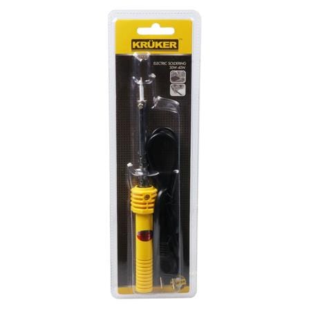 หัวแร้งแช่ ด้ามพลาสติก KRUKER 40 วัตต์ สีเหลือง_2