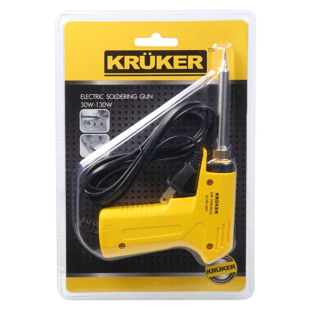 หัวแร้งปืนปรับความร้อนสูง KRUKER 130 วัตต์ สีเหลือง