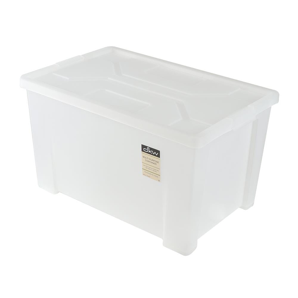 กล่องเก็บของ ฝาล็อค DKW A3 38x57.5x33 ซม. สีขาว