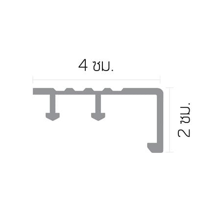 จมูกบันไดอะลูมิเนียม DP DNHG401202โกลด์เบจไฮกลอส 1.2 ม._2