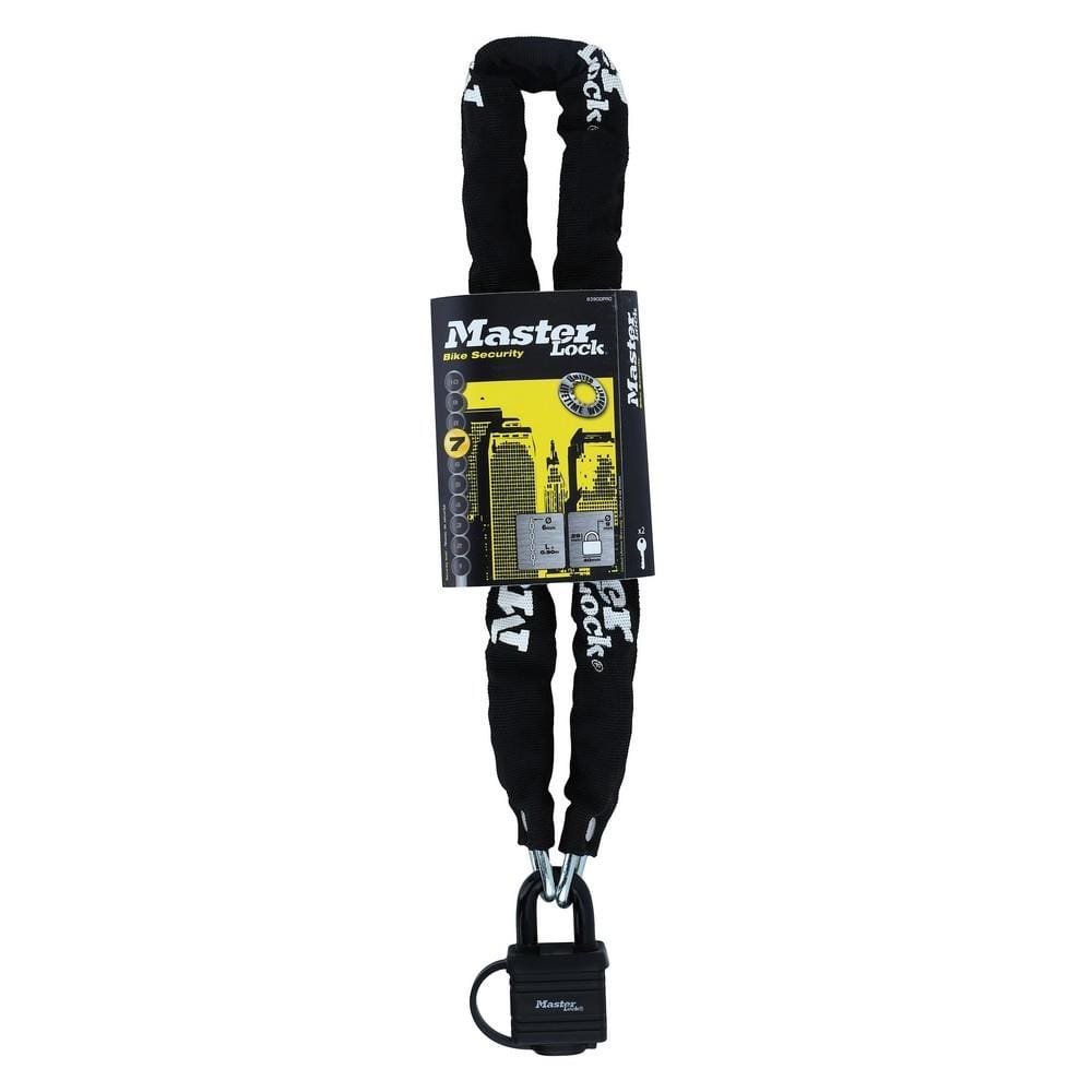 กุญแจโซ่คล้อง MASTER LOCK 8390EURDPRO 7 มม. x 0.9 ม. สีดำ