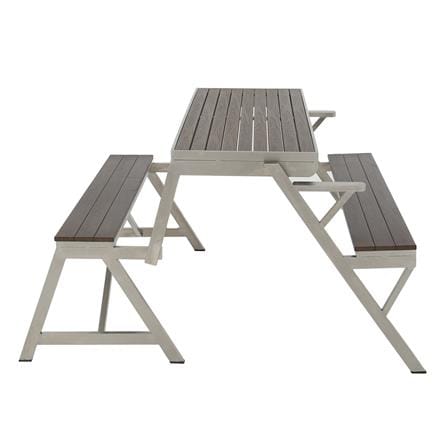 2-IN-1 PICNIC TABLE BENCH SPRING BASTIEN SILVER/BROWN_2