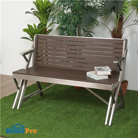 2-IN-1 PICNIC TABLE BENCH SPRING BASTIEN SILVER/BROWN_8