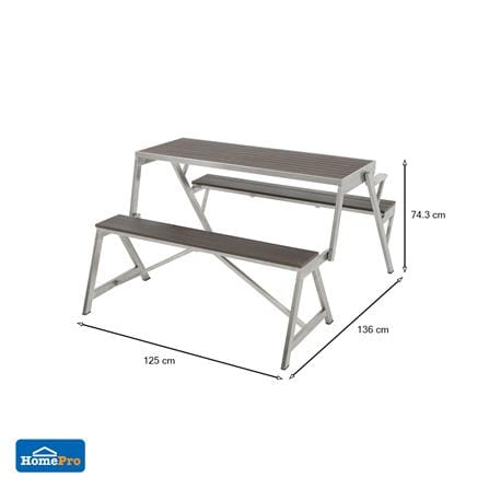 2-IN-1 PICNIC TABLE BENCH SPRING BASTIEN SILVER/BROWN_10