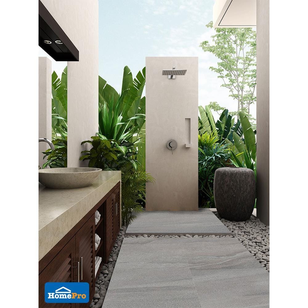 กระเบื้องพื้นพอร์ซเลน 60x60 ซม. CERGRES อูซี่ เทาเข้ม A 1.44M2