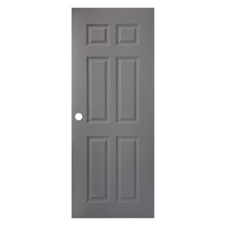 ประตูภายนอก UPVC AZLE MR003 80X200 ซม. สีเทา เจาะลูกบิด
