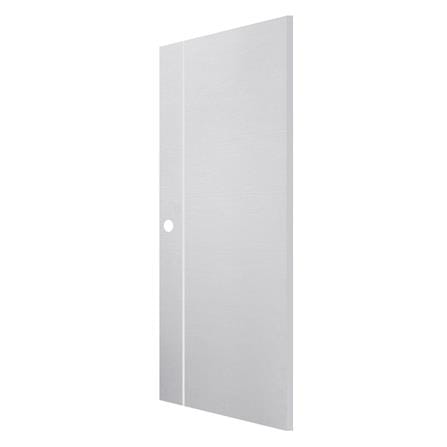 ประตูภายนอก UPVC AZLE MD-5 80X200 ซม. สีขาว เจาะลูกบิด_1