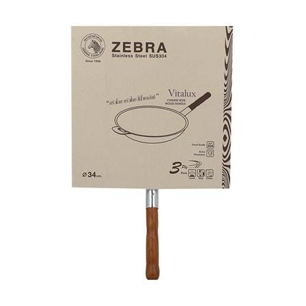 กระทะลึก 34 ซม. ZEBRA VITALUX ด้ามไม้สัก_2