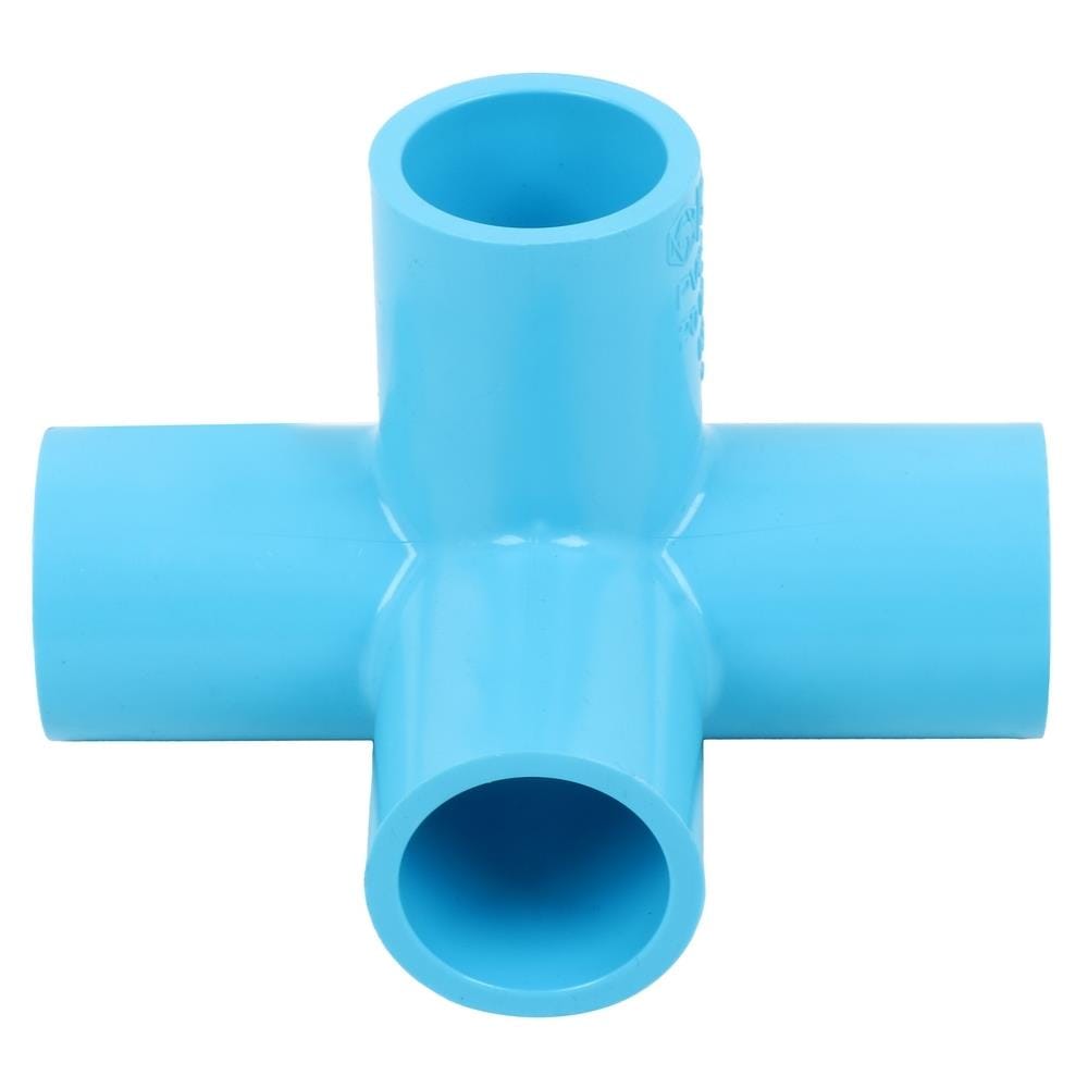 ข้อต่อสี่ทางตั้งฉาก PVC SCG 3/4 นิ้ว สีฟ้า