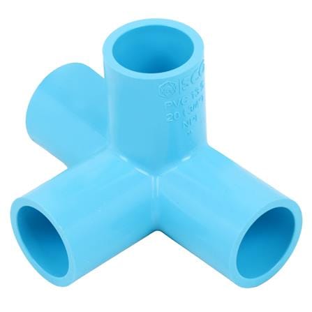 ข้อต่อสี่ทางตั้งฉาก PVC SCG 3/4 นิ้ว สีฟ้า_0