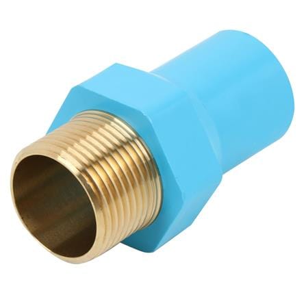 ข้อต่อเกลียวนอก PVC/BASS SCG 1X3/4 นิ้ว สีฟ้า