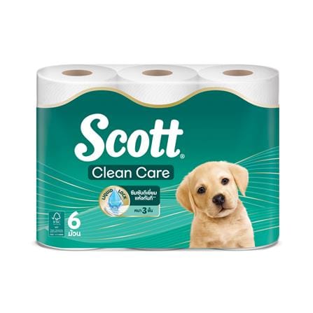 กระดาษชำระ SCOTT CLEAN CARE (แพ็ก 6 ชิ้น)