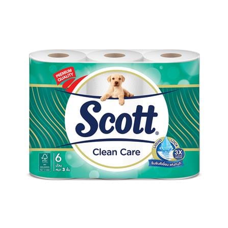 กระดาษชำระ SCOTT CLEAN CARE (แพ็ก 6 ชิ้น)