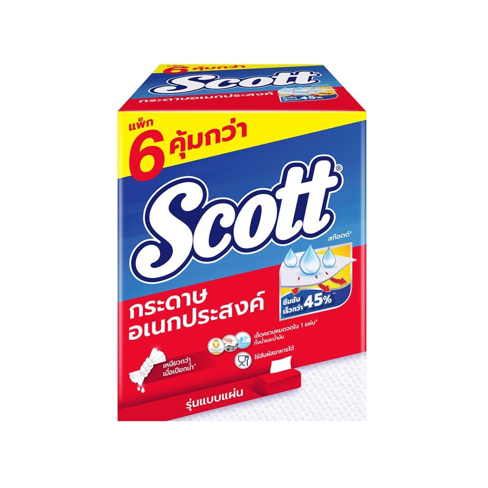 กระดาษอเนกประสงค์ SCOTT TOWEL (แพ็ก 6 ชิ้น)