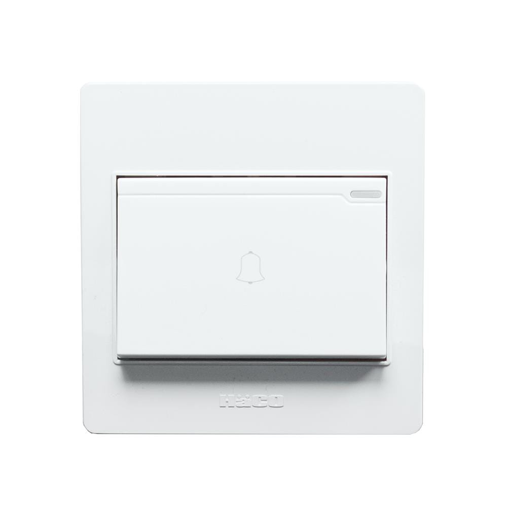 ชุดสวิตช์กดกระดิ่ง HACO M3N-B11 สีขาว