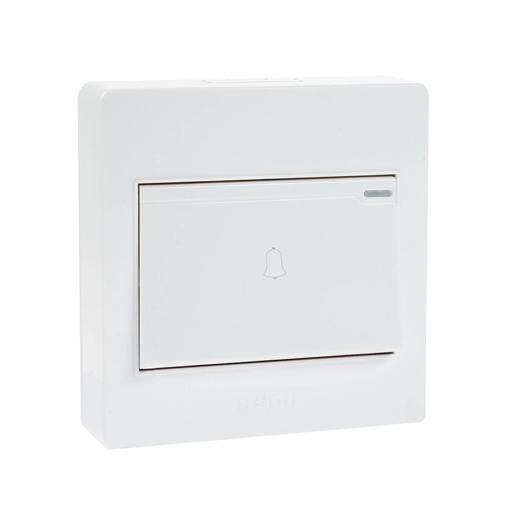 ชุดสวิตช์กดกระดิ่ง HACO M3N-B11 สีขาว
