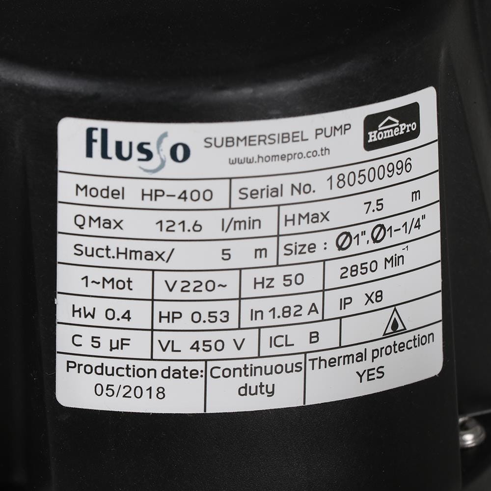 SUBMERSIBLE PUMP FLUSSO HP-400