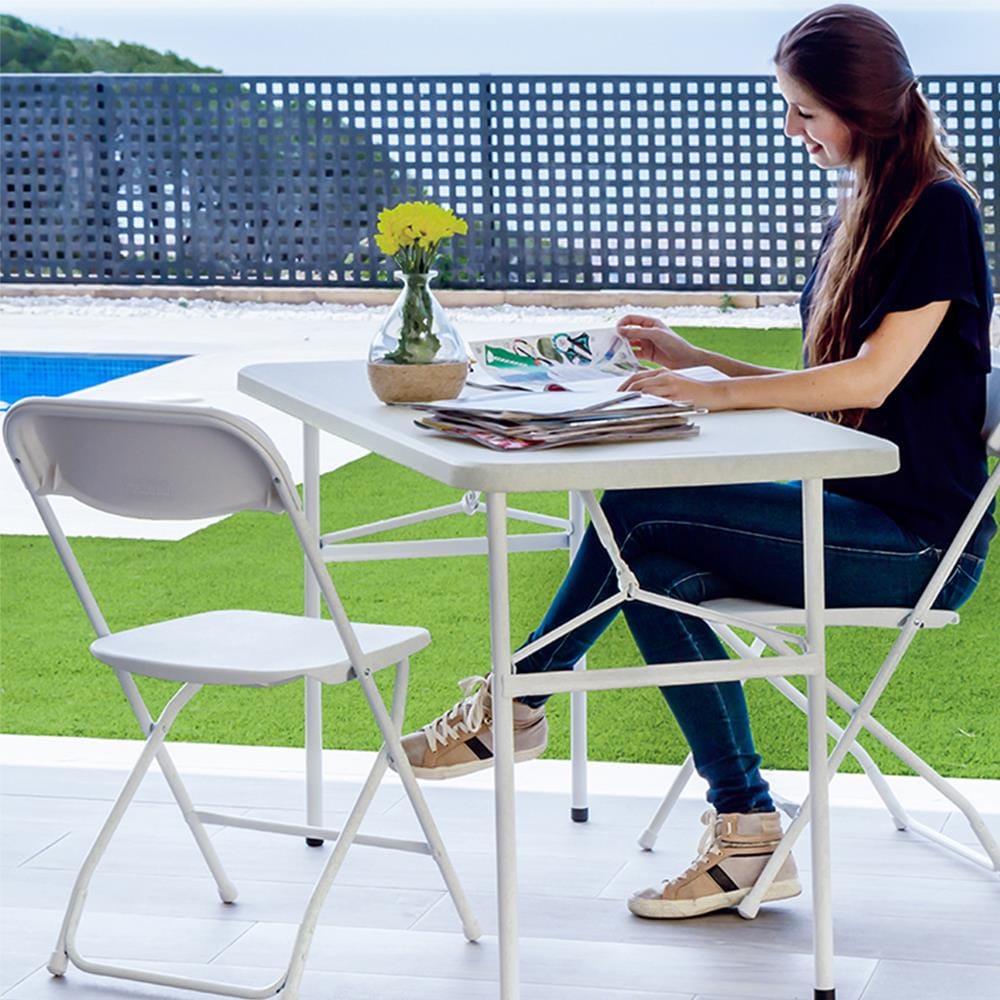 โต๊ะพับอเนกประสงค์ NEW STORM BT-04J 120 ซม. สีขาว