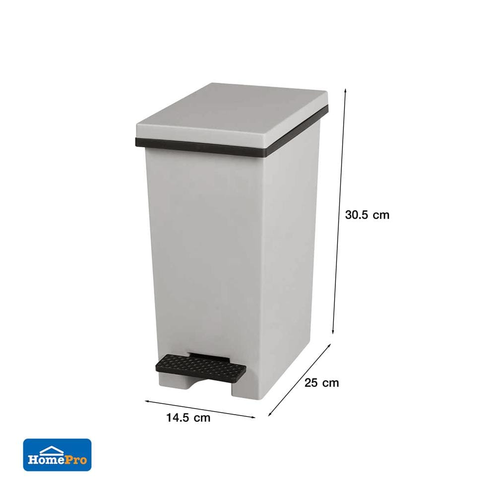 ถังขยะเหยียบเหลี่ยม ACCO HH-2600I 5 ลิตร สีเทา