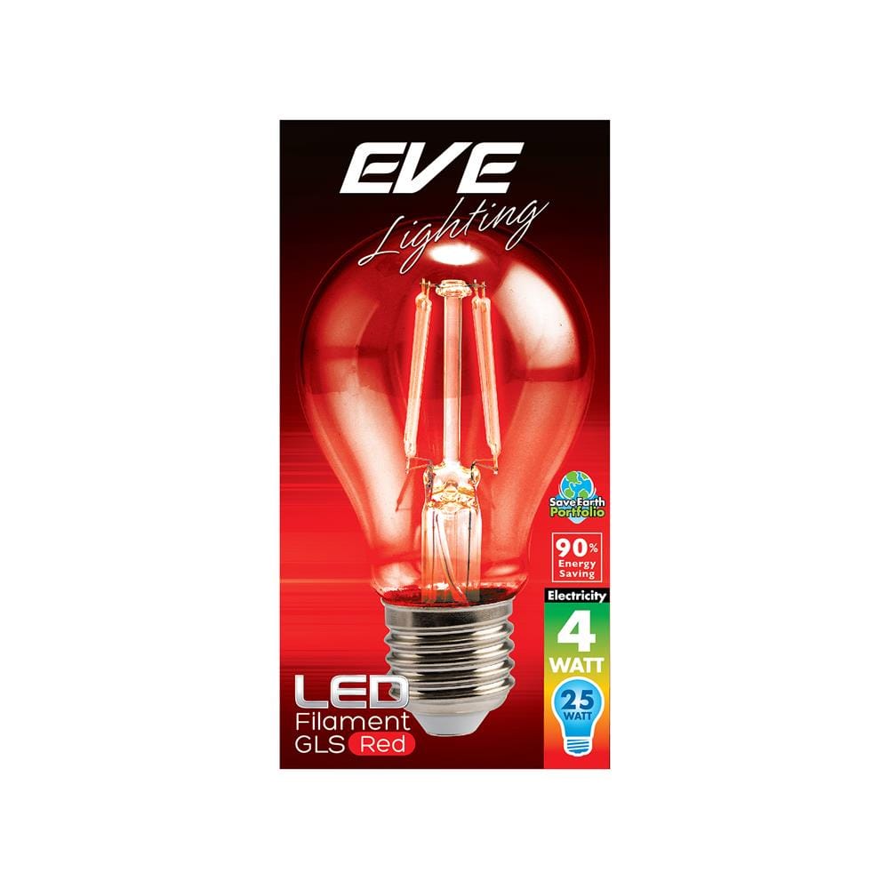 หลอด LED EVE A60 FILAMENT GLS 4 วัตต์ RED E27