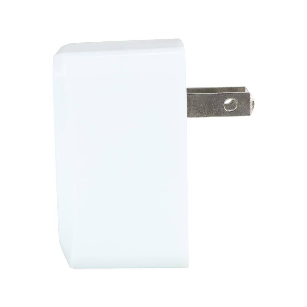 ปลั๊กแปลง 2 ขาแบน TOSHINO 2 USB 2.1A สีขาว