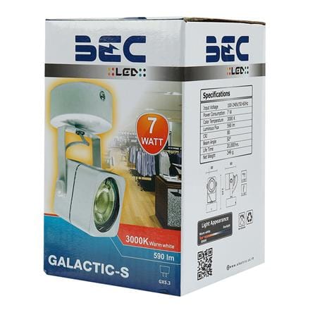 สปอตไลท์ภายใน LED BEC GALACTIC-S 7 วัตต์ WARM WHITE สีขาว_3