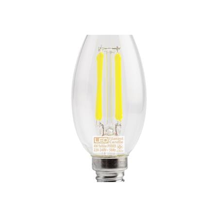หลอด LED FILAMENT CANDLE 4 วัตต์ สีเหลือง E14_3