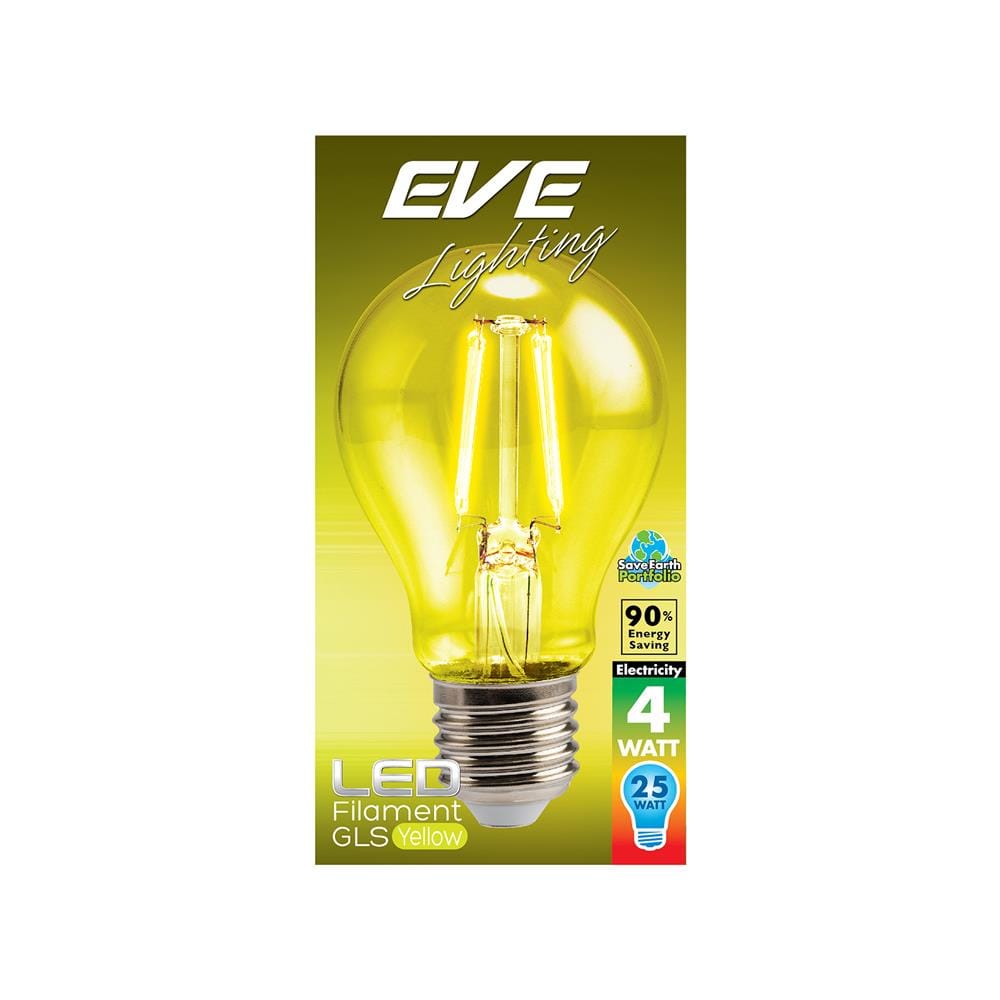 หลอด LED EVE A60 FILAMENT GLS 4 วัตต์ YELLOW E27
