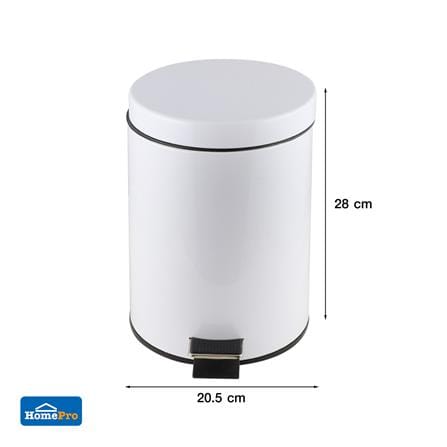 ถังขยะเหยียบกลม SK02001B-1-004 5L สีขาว_7