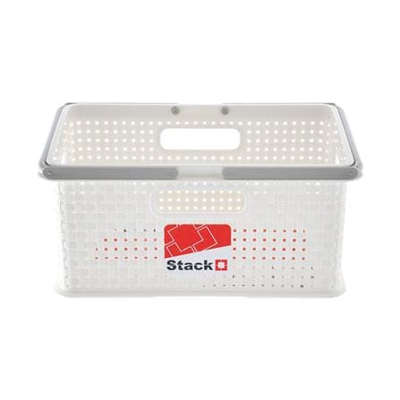 STORAGE BOX WITH HANDLES STACKO DW-220 29X19X13.3CM WHITE_2