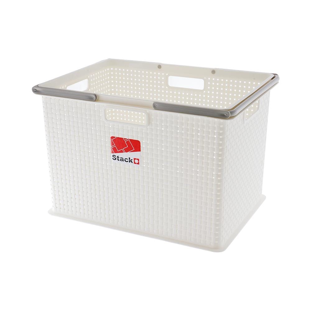 กล่องหูหิ้ว STACKO DW-380 39.2x28.3x26.1 ซม. สีขาว