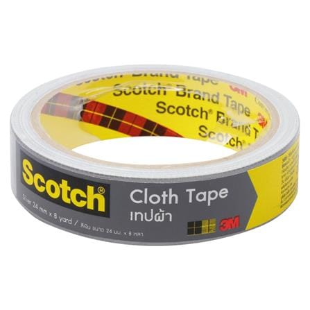 เทปผ้ามันเงา 3M 24 MMX8Y สีเทา